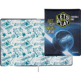 Дневник универсальный твердая обложка Devente Football Time, искусственная кожа 2020424