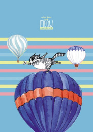 Книжка записная А5  80 листов Кот-экстремал, книжный переплет С0379-117