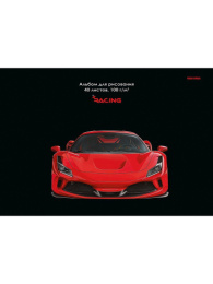 Альбом для рисования 40 листов Красное авто, гребень А40-4656