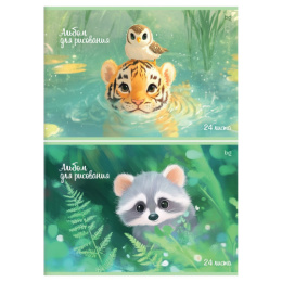 Альбом для рисования 24 листа BG Зверьки, на скрепке АР4СК24 08609