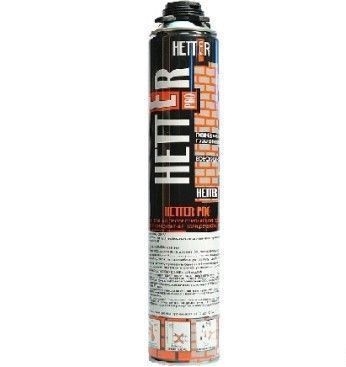 Пена монтажная Hetter Pro 65 профессиональная всесезонная 900г/1000мл Hetter