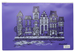 Папка-карман на молнии А4 Silwerhof City, фиолетовый, цвет молнии белый 255198, 1427854