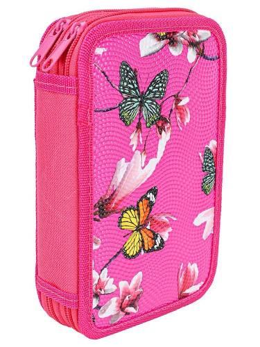 Пенал двухкамерный Малиновые бабочки ПН-5189