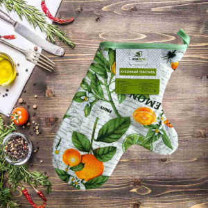 Варежка кухонная рогожка Сиеста 3115/1 ДомВелл 