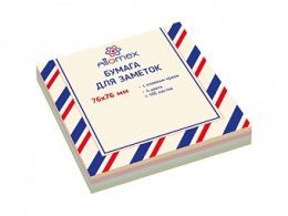 Блок самоклеящийся 76х76 4 цвета пастель 100листов Attomex 2010203