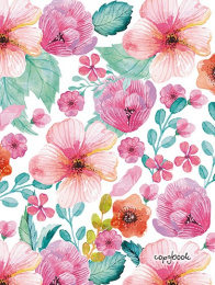 Тетрадь  48 листов Цветочная акварель, гребень С0245-108