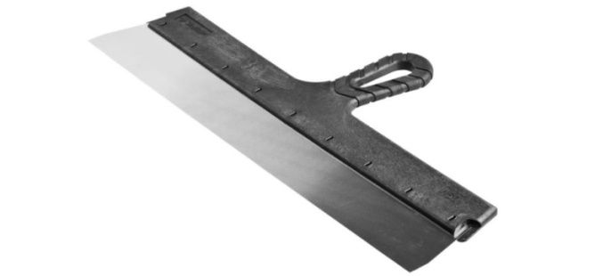 Шпатель нержавеющий 450мм пластиковая ручка, фасадный Зубр 10077-45