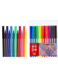 Фломастеры 12 цветов Корона ФВ-2556