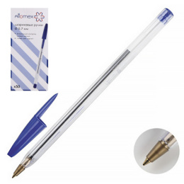 Ручка шариковая Attomex, синяя, 0,7мм, прозрачный корпус 5073306
