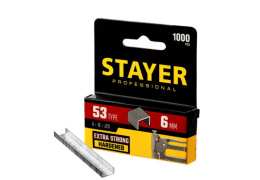 Скобы для мебельного степлера  6мм 1000шт., тип 53 Stayer 3159-06