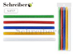 Стержни клеевые для термоклеящего пистолета набор  5шт. 1,1х20см, с блестками S 8717