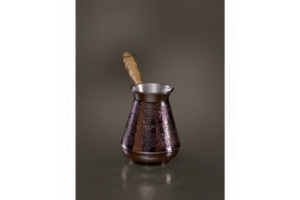 Турка медная 0,50л деревянная ручка Виноград GB-005