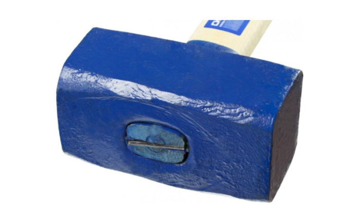 Кувалда 6кг удлинённая деревянная ручка, литая Сибин 20133-6