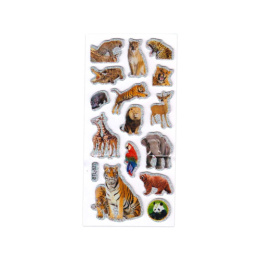 Наклейки объемные  6,5х13,5см Животные Р22072-20 BLT-827