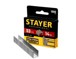 Скобы для мебельного степлера 14мм 1000шт., тип 53 Stayer 3159-14