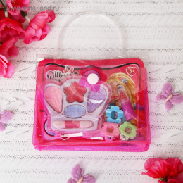 Набор детской декоративной косметики Корона: тени 4шт., аппликатор, заколки 3шт., помада, в сумочке Школа талантов 1548300