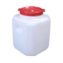 Бочка  30л пластиковая пищевая прямоугольная, горловина d-21,5см Альтернатива М453