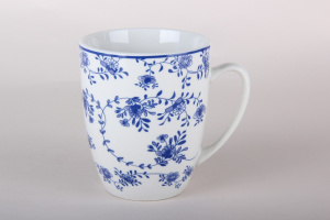 Кружка фарфоровый 340мл Голубой ситец Коралл WQ2403-12M