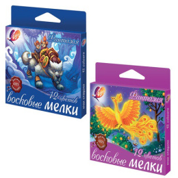 Мелки восковые 12 цветов Луч Фантазия, на маслянной основе 25С 1520-08