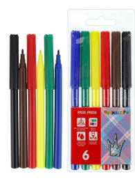 Фломастеры  6 цветов Корона ФВ-2554