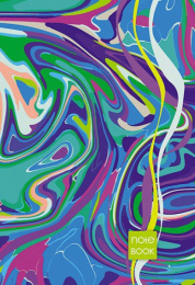 Блокнот А5  80 листов Цветные разводы, гребень С4170-25