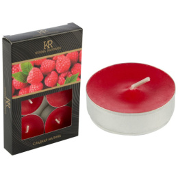 Свеча ароматизированная в металлической гильзе набор  6шт. сладкая малина Kukina Raffinata 202902/007912