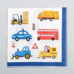 Салфетки бумажные  20шт. 33х33см Автомобили Страна Карнавалия 4624442