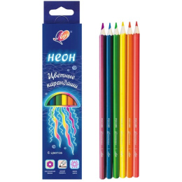 Карандаши цветные  6 цветов Луч Фантазия, неоновые 33С 2191-08