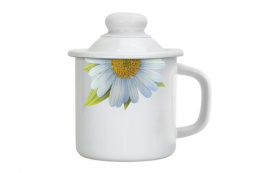 Кружка эмалированная 1,0л с металл. крышкой с декором Магн, в ассортименте Эмаль Магнитогорск 01-0207/4