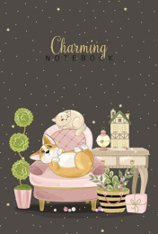 Книжка записная А5  80 листов Блестки Уютный уголок, книжный переплет С1056-88