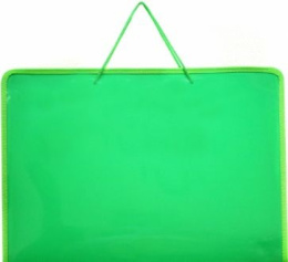 Папка-портфель А3 ПВХ, на молнии, жесткое дно, зеленый С6407-03