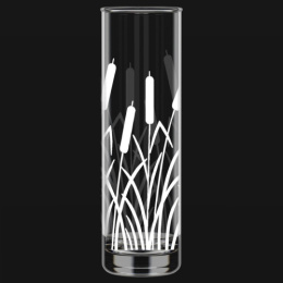 Ваза для цветов стеклянная цилиндр h-26см d-8см Flora Камыш, в п/у Декостек 767-Г