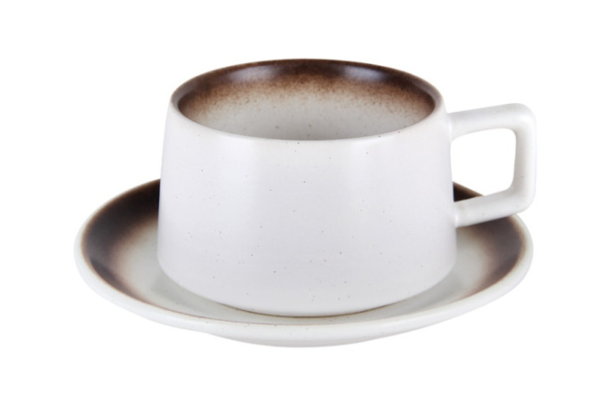 Чайная пара керамическая 220мл Коралл 6333