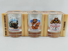 Набор стопок стеклянных Гладкий 6шт. 50мл Россия, в ассортименте, в п/у Gid Glass D1022/06