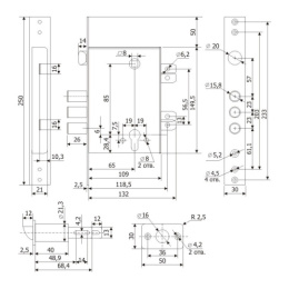 Замок врезной Гардиан-3311 правый Гардиан 30981