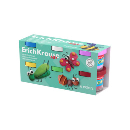 Тесто для лепки  6 цветов по 35г ErichKrause с алое вера, в коробке 61402