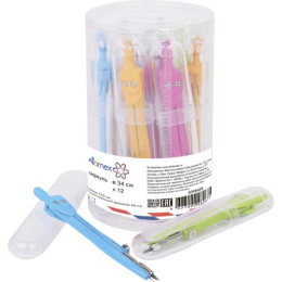 Циркуль Attomex, в пластиковом футляре, ассорти 5098400