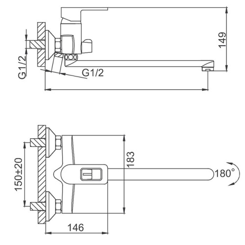 Смеситель для ванны Frud R072 R22072 Frud 42901
