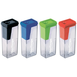 Точилка пластик с контейнером Berlingo Classic Pro, ассорти BBP_15019