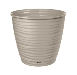 Горшок для цветов пластиковый Saffron с поддоном 2,6л d-17,7см бежевый Homver 221610227/01