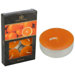 Свеча ароматизированная в металлической гильзе набор  6шт. апельсин Kukina Raffinata 202857/007910