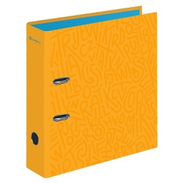 Папка-регистратор 80мм картон Delight Time, цвет манго AF0800-MG, LAMARK800