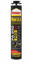 Пена монтажная Момент Монтаж Pro 65 PА850 профессиональная всесезонная 650г/850мл Момент