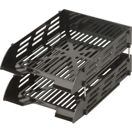 Лотки для бумаг 2 секции Attache, черный 1603685