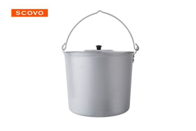 Ведро алюминиевое 10л цилиндрическое с крышкой Scovo МТ-095