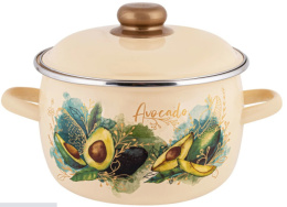 Кастрюля эмалированная Avocado / Авокадо 4,0л сферическая с металл. крышкой Appetite 1MC201P
