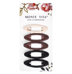 Заколки для волос Monte Vita набор  5шт. разные цвета, 5см 457078