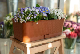 Ящик для цветов балконный пластиковый  40х17х13см Прованс с поддоном 6л, терракот 5plast 5PL0337