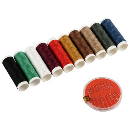 Набор швейных принадлежностей 20 предметов: 10 катушек + 10 иголок Рыжий кот 104564