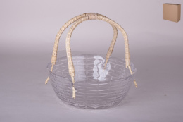 Ваза стеклянная с бамбуковой ручкой 205х205х170мм, в инд/у Коралл 7104